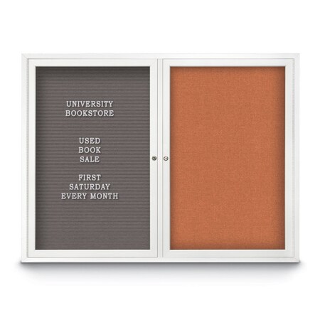 United Visual Products Corkboard, Black/Bronze, 36" x 36" UV436H-BRONZE-BLACK